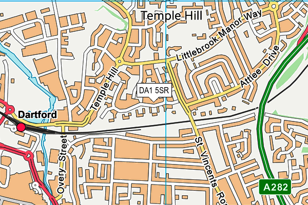 DA1 5SR map - OS VectorMap District (Ordnance Survey)