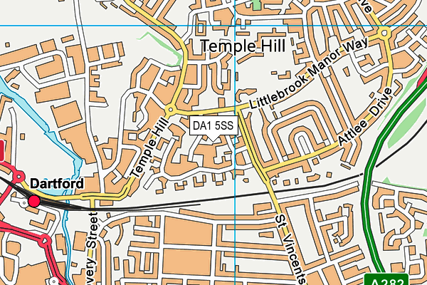 DA1 5SS map - OS VectorMap District (Ordnance Survey)
