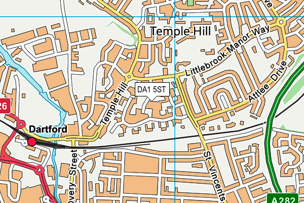 DA1 5ST map - OS VectorMap District (Ordnance Survey)