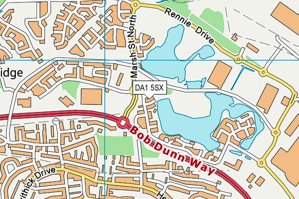 DA1 5SX map - OS VectorMap District (Ordnance Survey)