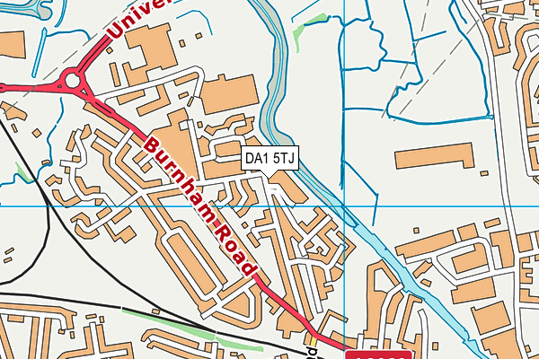 DA1 5TJ map - OS VectorMap District (Ordnance Survey)