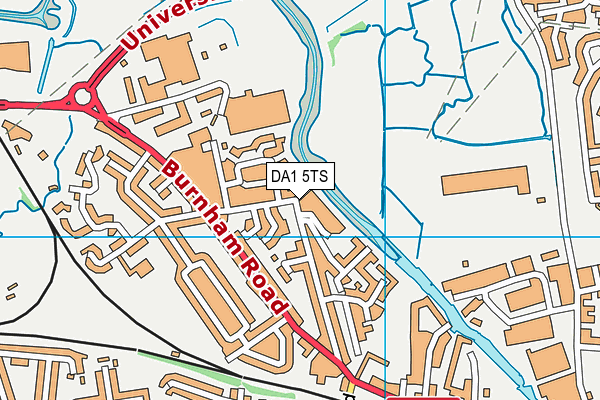 DA1 5TS map - OS VectorMap District (Ordnance Survey)