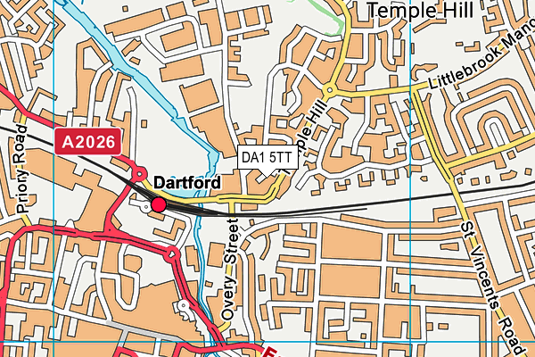 DA1 5TT map - OS VectorMap District (Ordnance Survey)