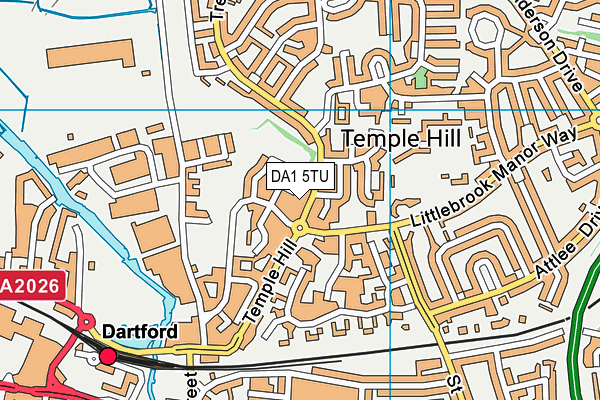 DA1 5TU map - OS VectorMap District (Ordnance Survey)