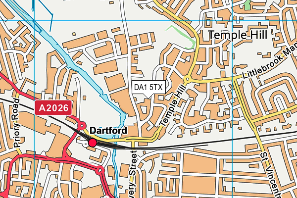 DA1 5TX map - OS VectorMap District (Ordnance Survey)