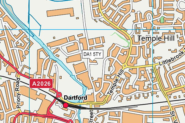 DA1 5TY map - OS VectorMap District (Ordnance Survey)