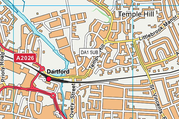 DA1 5UB map - OS VectorMap District (Ordnance Survey)