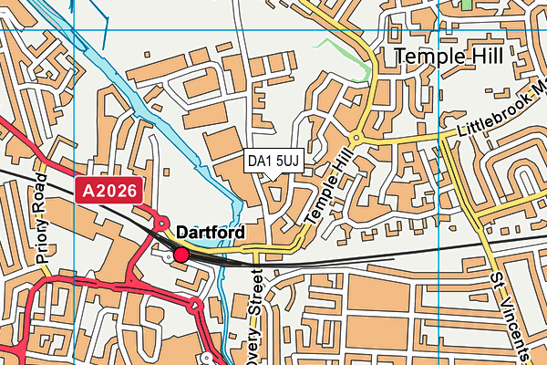 DA1 5UJ map - OS VectorMap District (Ordnance Survey)