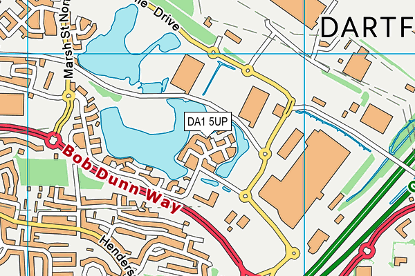 DA1 5UP map - OS VectorMap District (Ordnance Survey)
