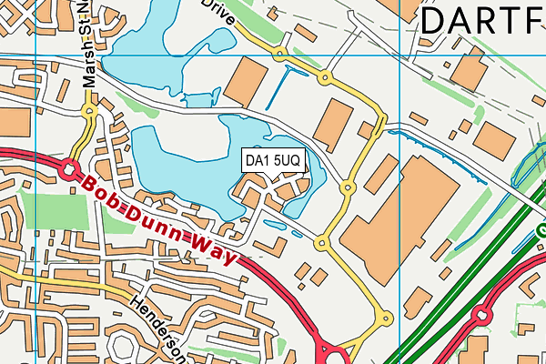 DA1 5UQ map - OS VectorMap District (Ordnance Survey)