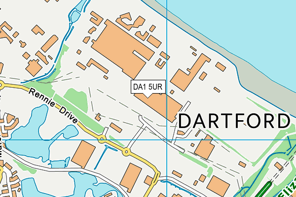 DA1 5UR map - OS VectorMap District (Ordnance Survey)