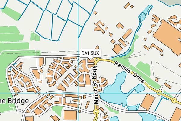 DA1 5UX map - OS VectorMap District (Ordnance Survey)