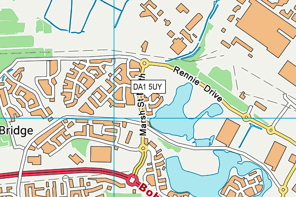 DA1 5UY map - OS VectorMap District (Ordnance Survey)