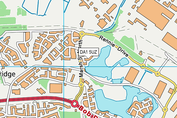 DA1 5UZ map - OS VectorMap District (Ordnance Survey)