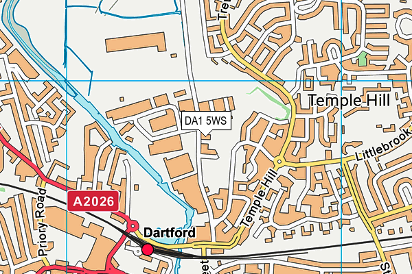 DA1 5WS map - OS VectorMap District (Ordnance Survey)