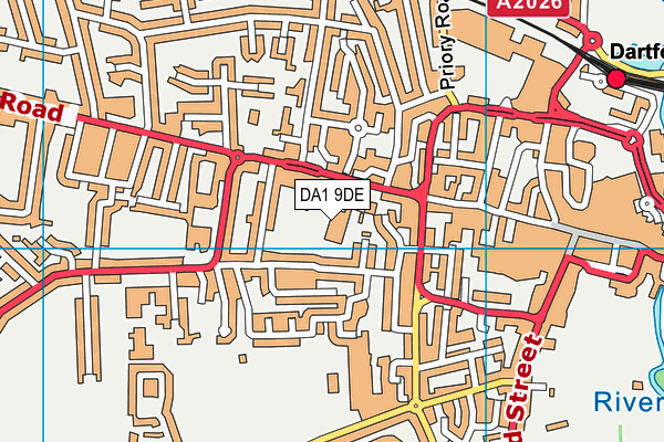 DA1 9DE map - OS VectorMap District (Ordnance Survey)