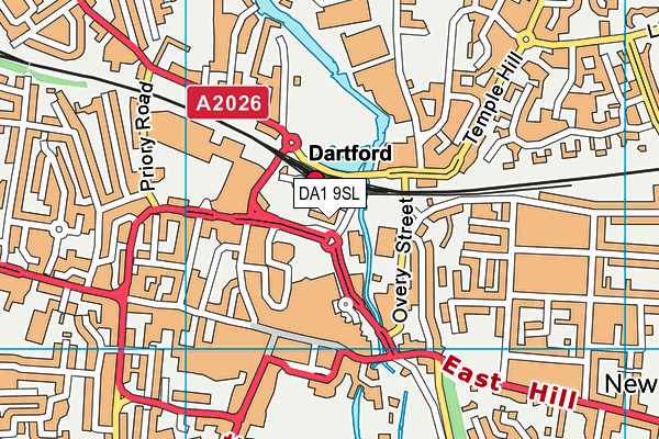 DA1 9SL map - OS VectorMap District (Ordnance Survey)