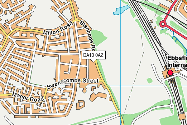 DA10 0AZ map - OS VectorMap District (Ordnance Survey)