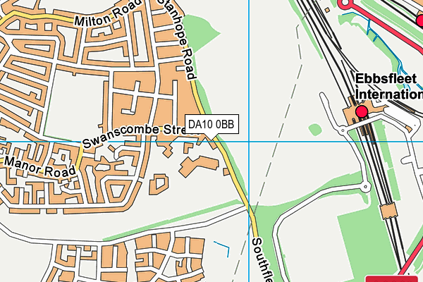 DA10 0BB map - OS VectorMap District (Ordnance Survey)
