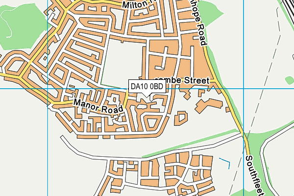 DA10 0BD map - OS VectorMap District (Ordnance Survey)