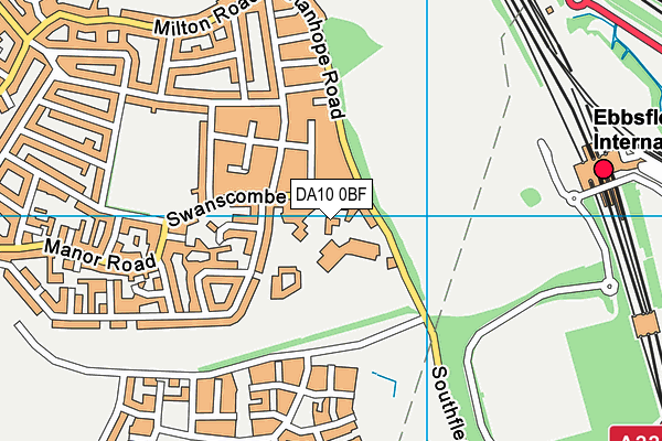 DA10 0BF map - OS VectorMap District (Ordnance Survey)