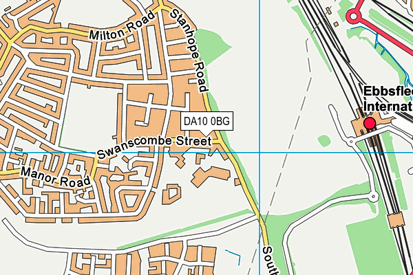 DA10 0BG map - OS VectorMap District (Ordnance Survey)