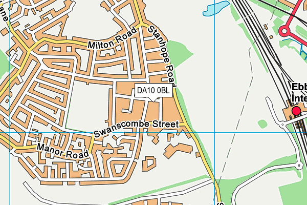 DA10 0BL map - OS VectorMap District (Ordnance Survey)