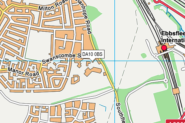 DA10 0BS map - OS VectorMap District (Ordnance Survey)