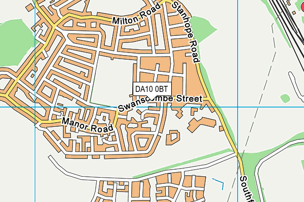 DA10 0BT map - OS VectorMap District (Ordnance Survey)