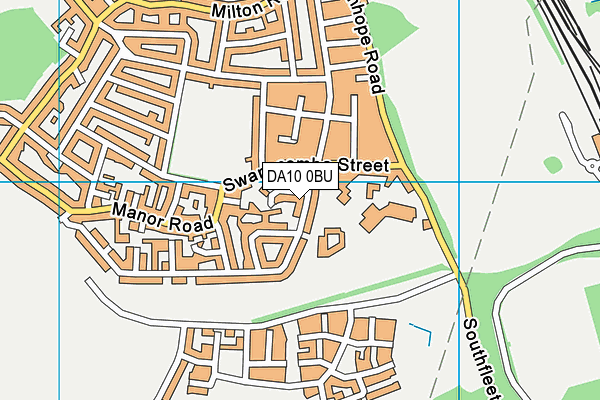 DA10 0BU map - OS VectorMap District (Ordnance Survey)