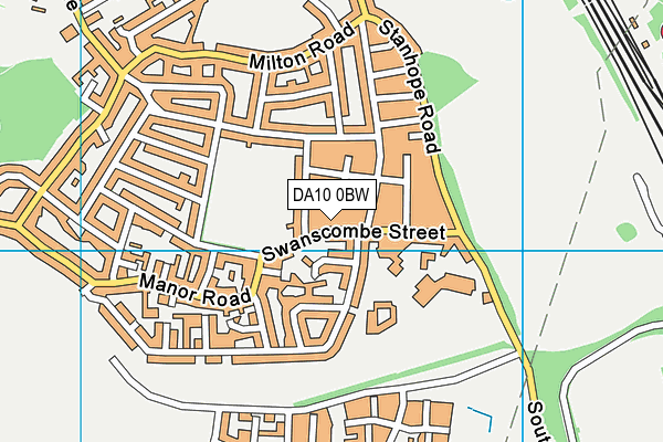 DA10 0BW map - OS VectorMap District (Ordnance Survey)