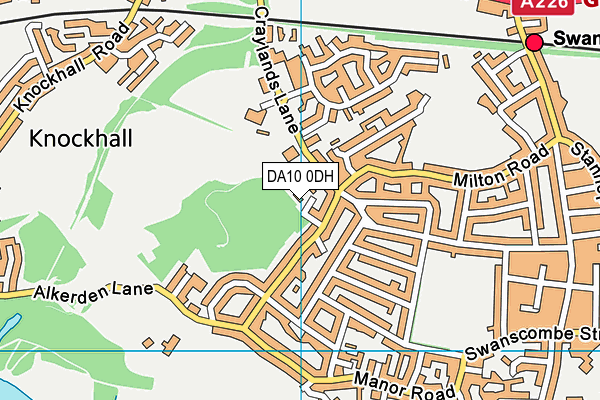 DA10 0DH map - OS VectorMap District (Ordnance Survey)