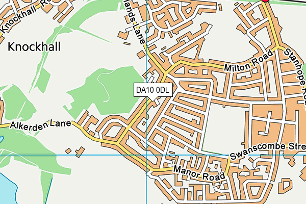 DA10 0DL map - OS VectorMap District (Ordnance Survey)