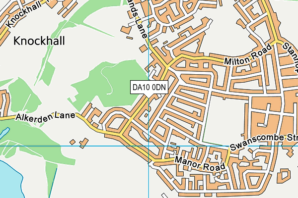 DA10 0DN map - OS VectorMap District (Ordnance Survey)