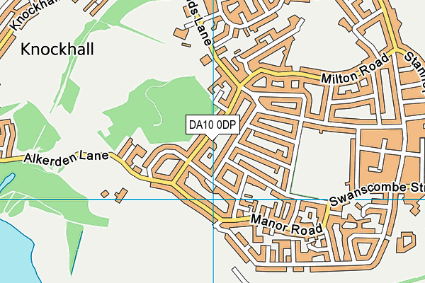 DA10 0DP map - OS VectorMap District (Ordnance Survey)