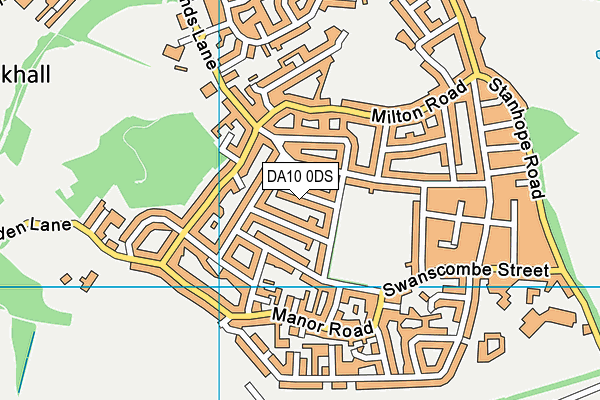 DA10 0DS map - OS VectorMap District (Ordnance Survey)