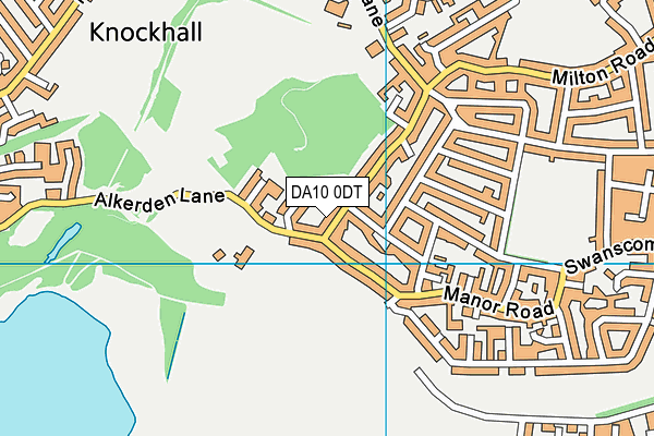 DA10 0DT map - OS VectorMap District (Ordnance Survey)