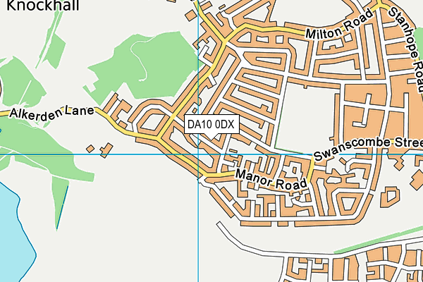 DA10 0DX map - OS VectorMap District (Ordnance Survey)