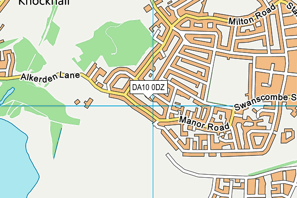 DA10 0DZ map - OS VectorMap District (Ordnance Survey)