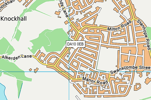 DA10 0EB map - OS VectorMap District (Ordnance Survey)