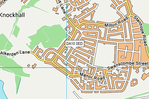 DA10 0ED map - OS VectorMap District (Ordnance Survey)