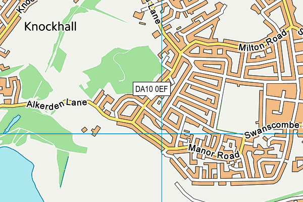 DA10 0EF map - OS VectorMap District (Ordnance Survey)