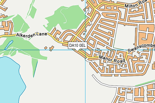 DA10 0EL map - OS VectorMap District (Ordnance Survey)