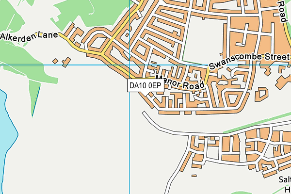 DA10 0EP map - OS VectorMap District (Ordnance Survey)