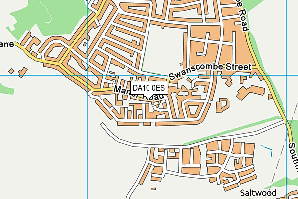 DA10 0ES map - OS VectorMap District (Ordnance Survey)