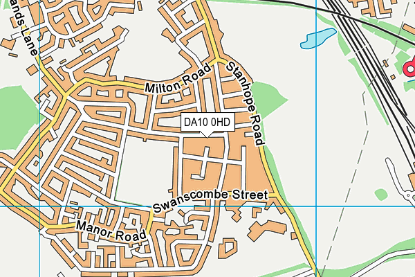 DA10 0HD map - OS VectorMap District (Ordnance Survey)