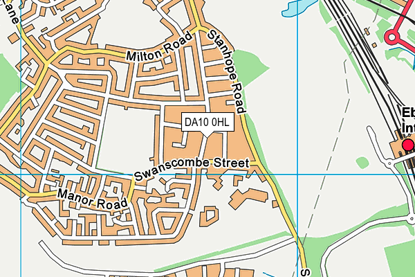 DA10 0HL map - OS VectorMap District (Ordnance Survey)