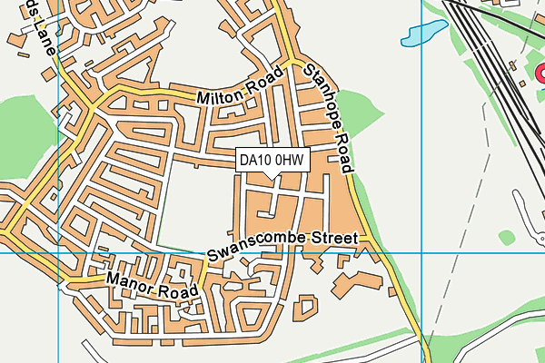 DA10 0HW map - OS VectorMap District (Ordnance Survey)