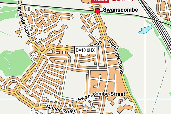DA10 0HX map - OS VectorMap District (Ordnance Survey)