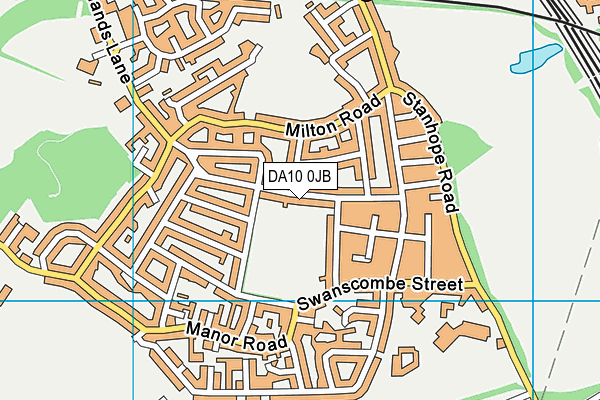 DA10 0JB map - OS VectorMap District (Ordnance Survey)